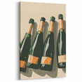 Champagne Bottles Print - Bar Wall Art for Elegant Beverage Decor