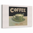 Vintage Coffee Sign Print - Coffee Wall Art for Kitchen & Cafe
