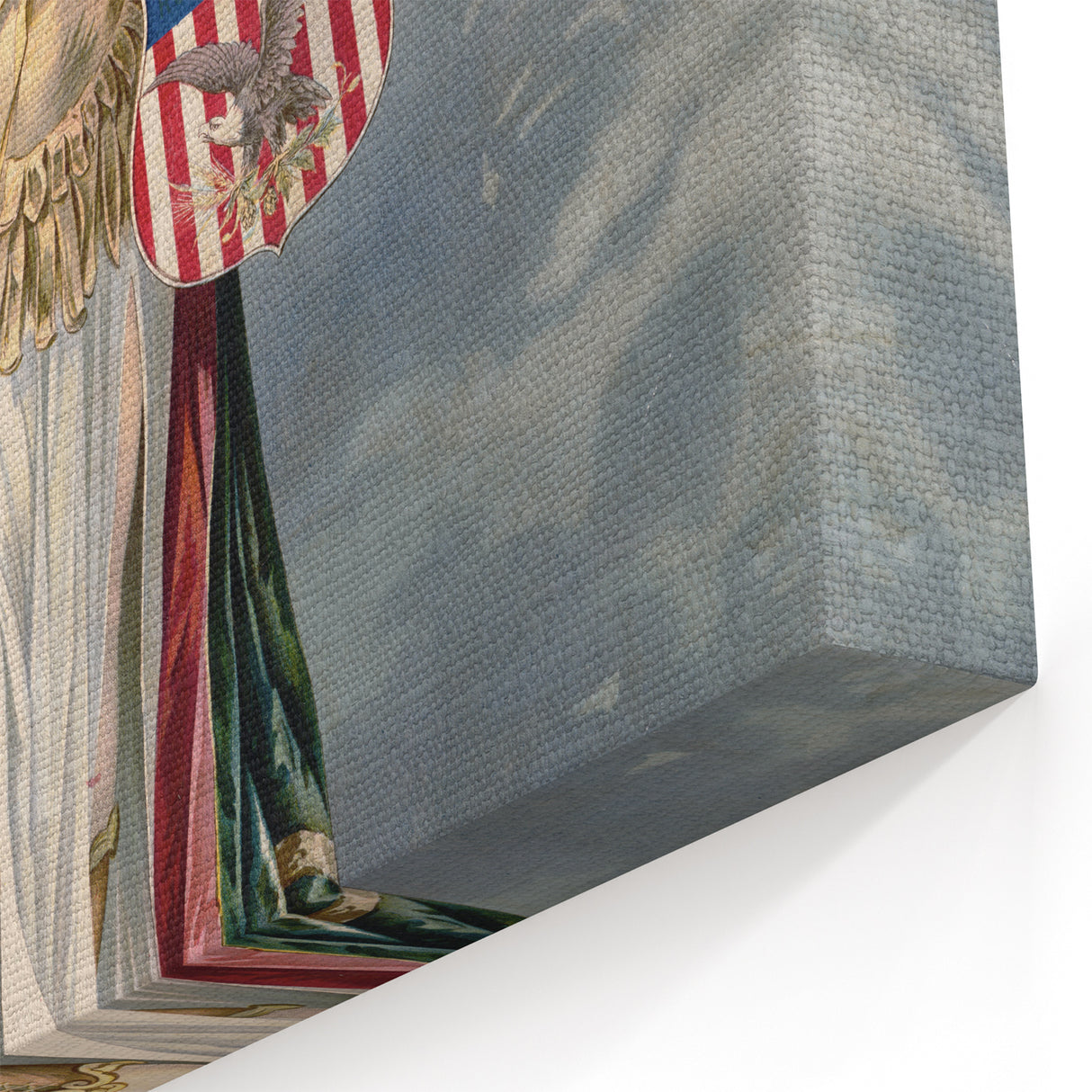 Columbia & American Flag - Red, White, and Blue Wall Art