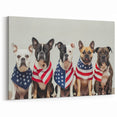 Patriotic Pups - Red, White, and Blue Wall Art