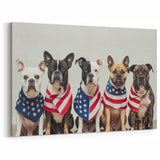 Patriotic Pups - Red, White, and Blue Wall Art