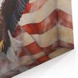 Majestic Bald Eagle & Flag - Independence Day Wall Art