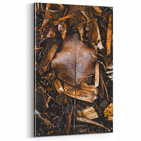Rustic Autumn Leaf Fall Wall Art – Nature-Inspired Canvas Print