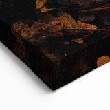 Fallen Oak Leaves Fall Wall Art – Autumn Canvas Nature Print