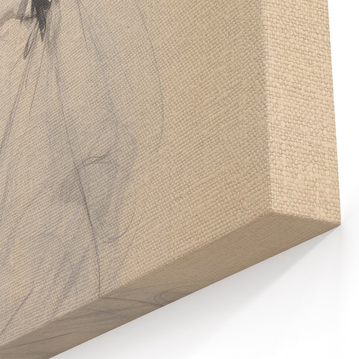 Retro Portrait Canvas – Vintage Sketch of Classic Fashion Elegance