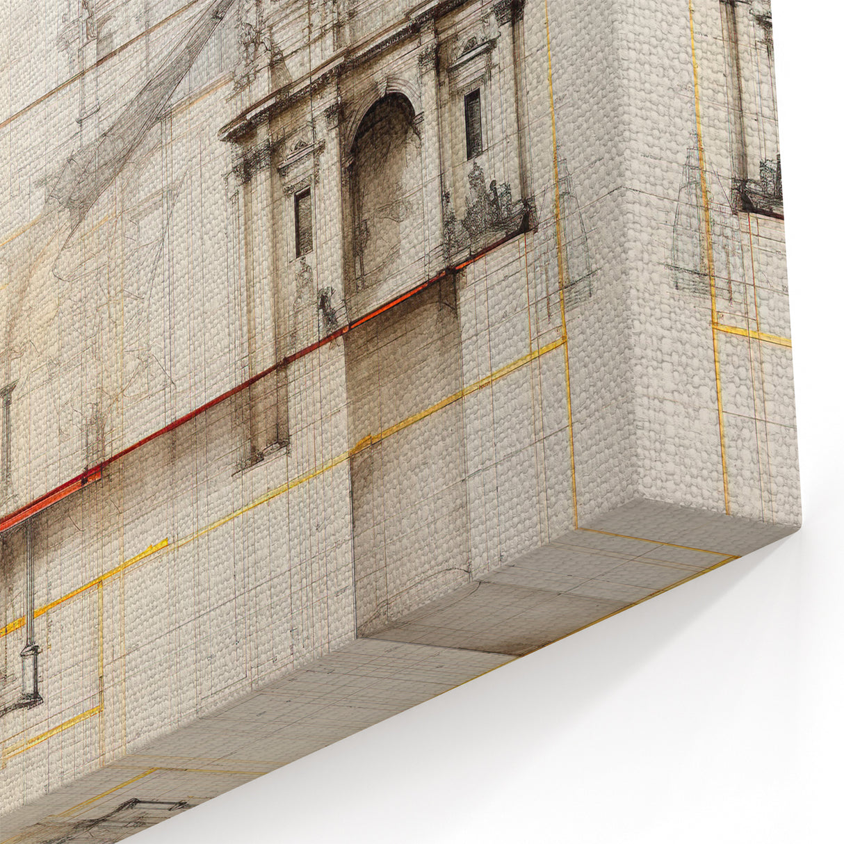 Vintage Architectural Wall Art - Historic Building Illustrations