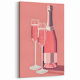 Pink Champagne Celebration - Elegant Beverage Wall Art