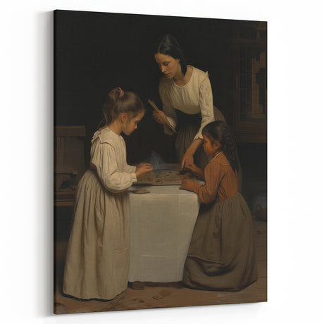 Vintage Portrait Art – Timeless Family Moment in Classic Style