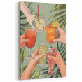 Tropical Cocktail Cheers - Vibrant Bar Wall Art