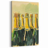 Champagne Bottles Celebration - Elegant Bar Wall Art