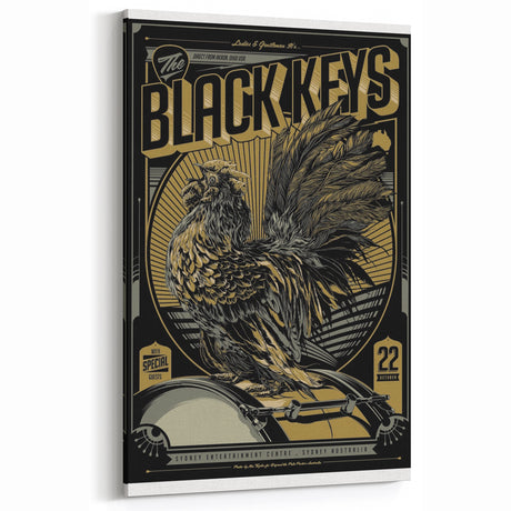 Vintage Black Keys Poster Art - Retro Music Wall Decor