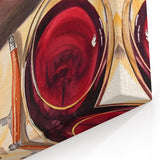 Red Wine & Corkscrew - Elegant Wine Wall Art for Bar Decor