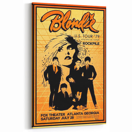 Blondie 1979 U.S. Tour Poster Art - Retro Music Wall Decor