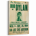Vintage Bob Dylan Concert Poster - Retro Music Wall Art