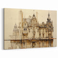 Vintage Architectural Art – Historic Building Illustration Print