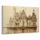 Vintage Architectural Art – Historic Building Illustration Print