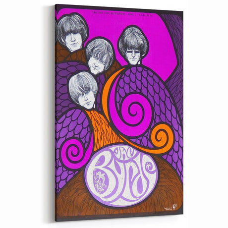 Retro Poster Art – The Byrds Vintage Design – Psychedelic Wall Decor