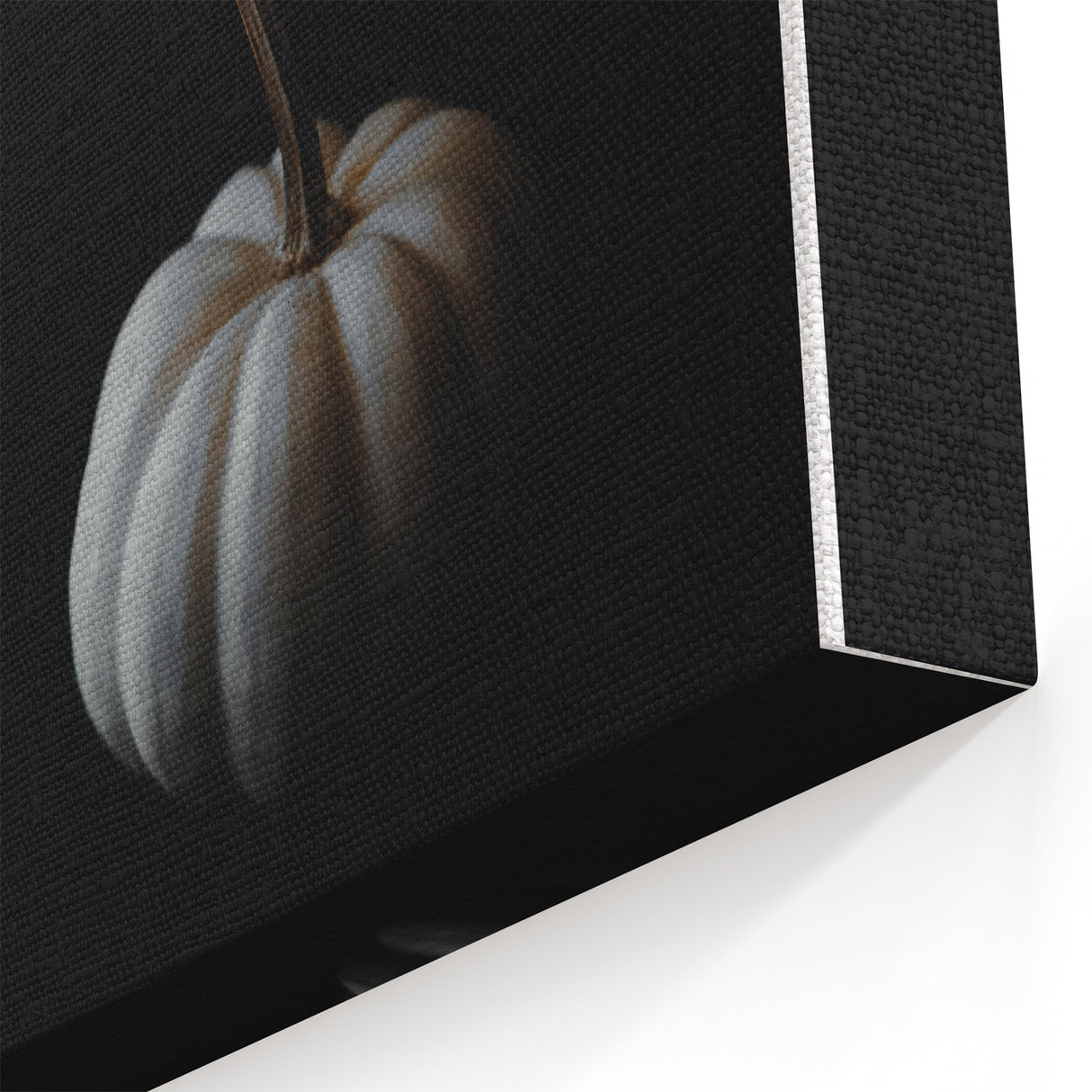 Minimalist White Pumpkin Fall Wall Art – Autumn Canvas Print