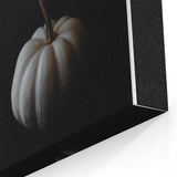 Minimalist White Pumpkin Fall Wall Art – Autumn Canvas Print
