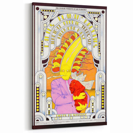 Retro Poster Art – Cactus Flambeaux Vintage Design – Psychedelic Wall Decor