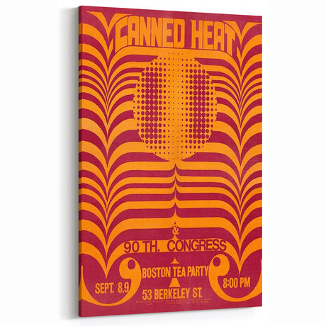 Retro Poster Art – Canned Heat Vintage Design – Psychedelic Wall Decor