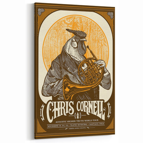 Chris Cornell Acoustic Retro Poster | Vintage Music Wall Art