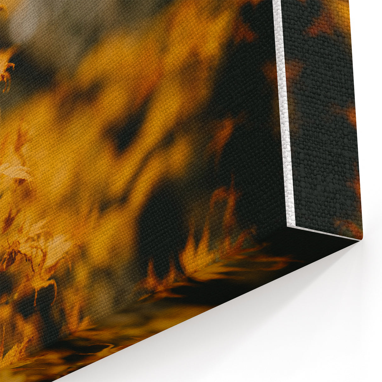 Golden Autumn Leaves Fall Wall Art – Seasonal Nature Canvas Print