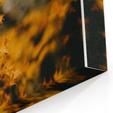 Golden Autumn Leaves Fall Wall Art – Seasonal Nature Canvas Print