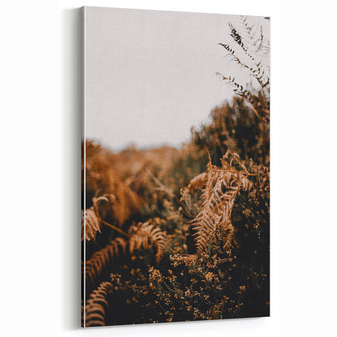 Golden Ferns Fall Wall Art – Nature-Inspired Autumn Canvas Print
