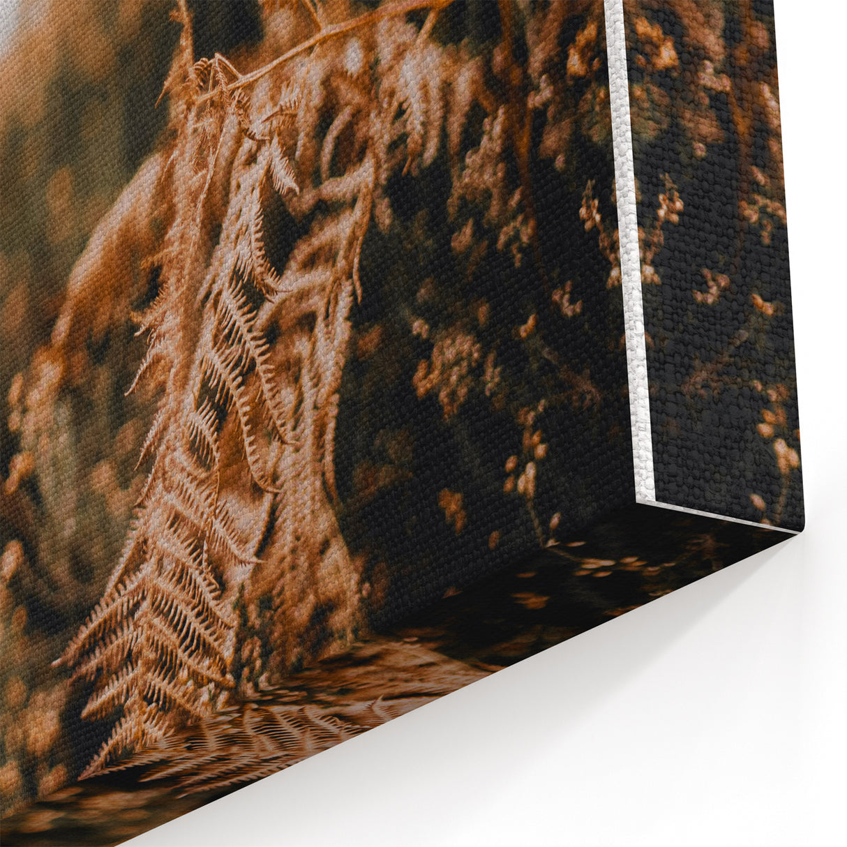 Golden Ferns Fall Wall Art – Nature-Inspired Autumn Canvas Print