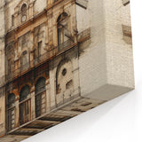 Historic Building Illustration – Vintage Architecture Print