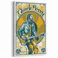 Chuck Berry Vintage Guitar Poster | Retro Music Wall Art