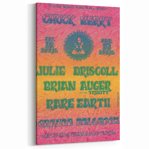Chuck Berry Grande Ballroom Poster | Retro Music Wall Art