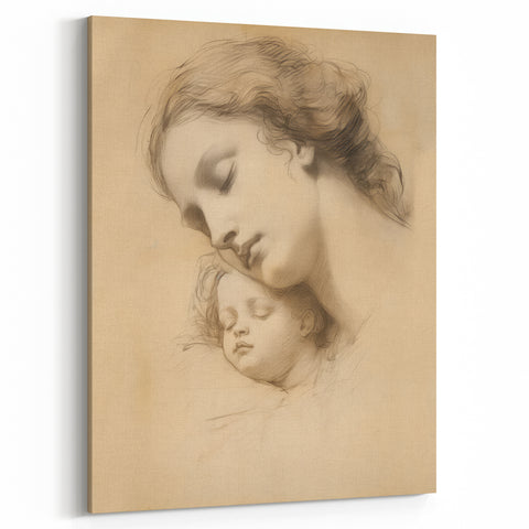 Vintage Portrait Art - Timeless Mother & Child Antique Print