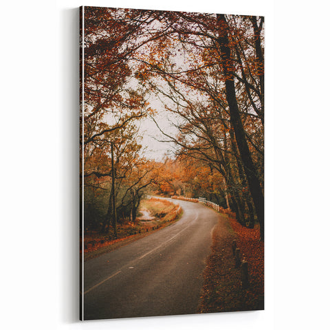 Scenic Autumn Road – Fall Canvas Art, Autumn Wall Decor