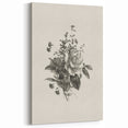 Vintage Botanical Rose Art Print – Black and White Botanical Wall Art