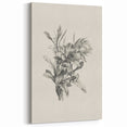 Vintage Botanical Flower Art Print – Black and White Floral Wall Art