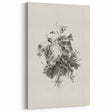 Vintage Botanical Floral Art Print – Black and White Floral Wall Art