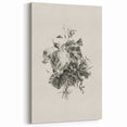 Vintage Botanical Floral Art Print – Black and White Floral Wall Art