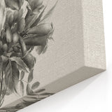 Vintage Botanical Floral Art Print – Black and White Floral Wall Art