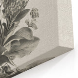 Vintage Botanical Flower Art Print – Black and White Floral Wall Art