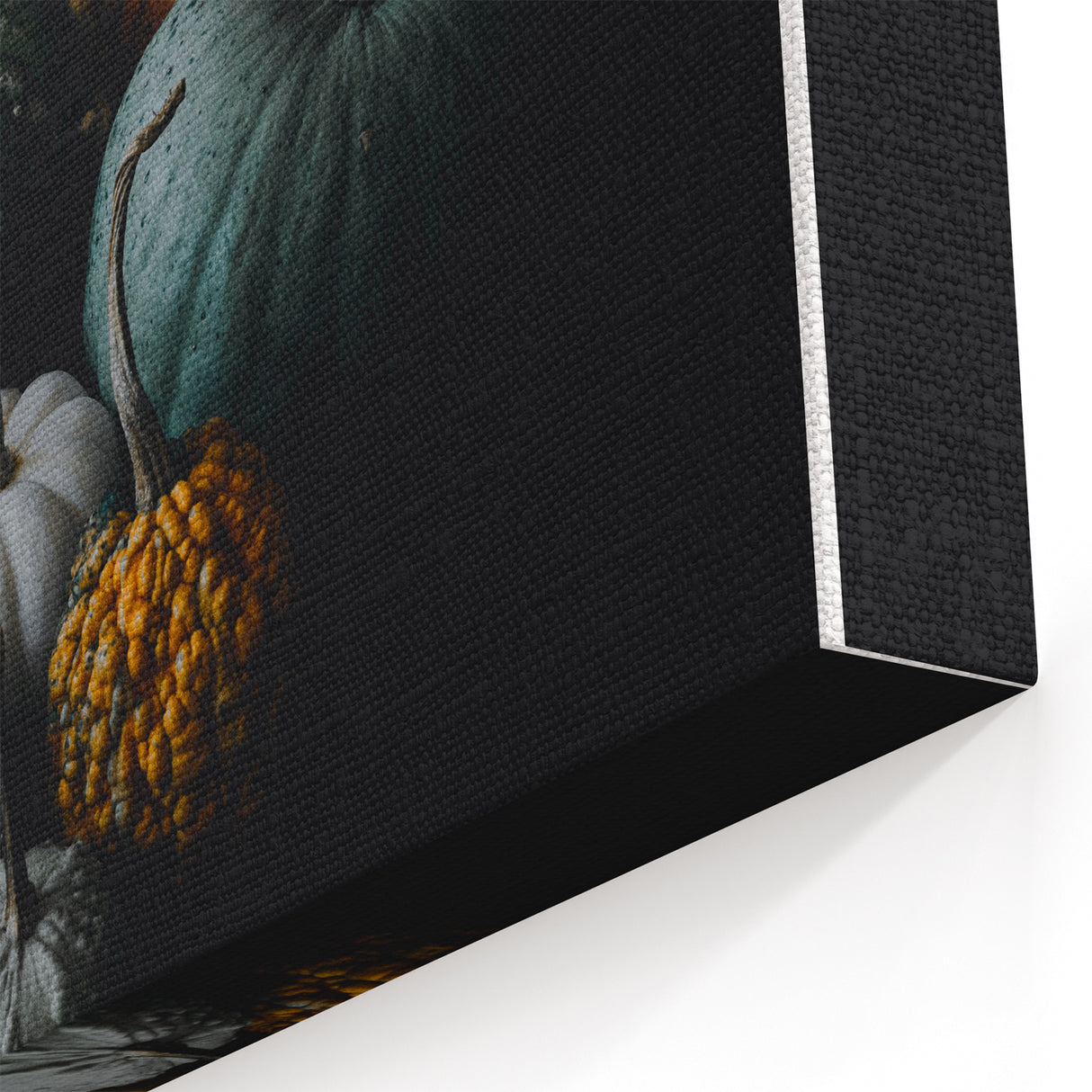 Moody Fall Wall Art – Autumn Pumpkins and Gourds Canvas Print