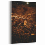 Rustic Fall Wall Art – Golden Autumn Leaf & Ferns Canvas Print