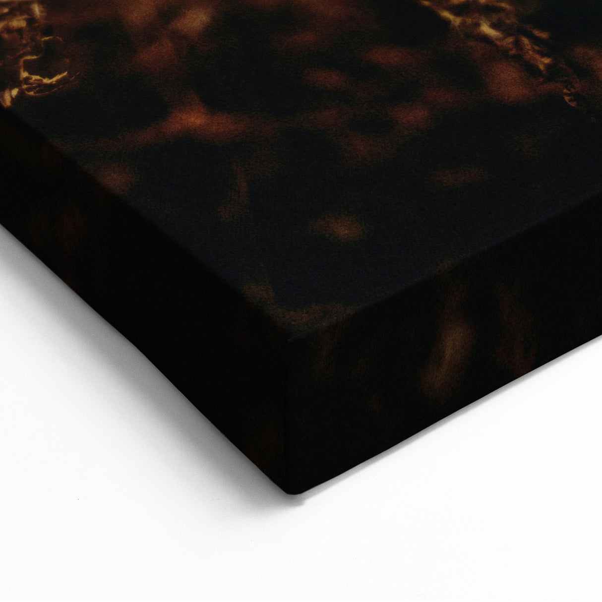 Rustic Fall Wall Art – Golden Autumn Leaf & Ferns Canvas Print