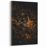 Golden Fern Fall Wall Art – Autumn Nature Canvas Print
