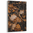 Frosted Oak Leaves Fall Wall Art – Autumn Canvas Print