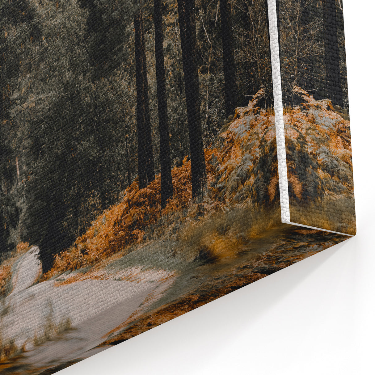 Scenic Fall Wall Art – Autumn Forest Road Canvas Print