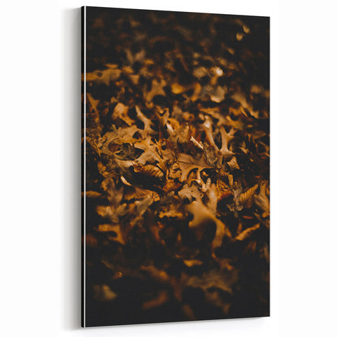 Golden Autumn Leaves Fall Wall Art – Nature Canvas Print