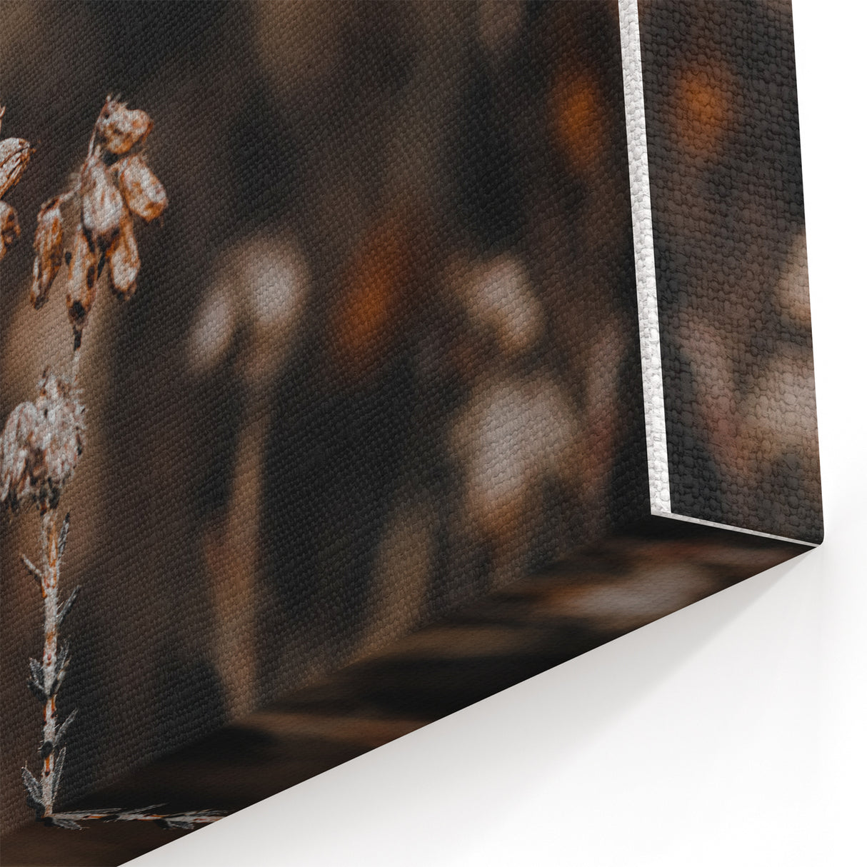 Minimalist Fall Wall Art – Dried Wildflowers Canvas Print