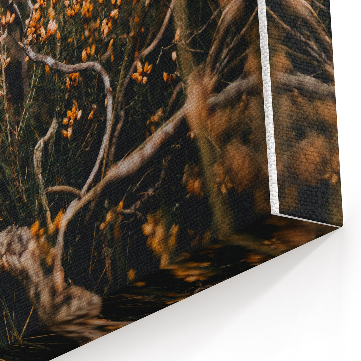 Rustic Fall Wall Art – Autumn Branches & Wildflowers Canvas Print
